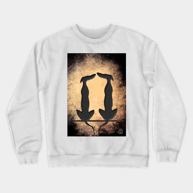 GREYHOUNDS Crewneck Sweatshirt by haresandcritters